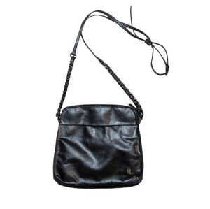 Elliott Lucca Black Leather Crossbody Shoulder Bag
